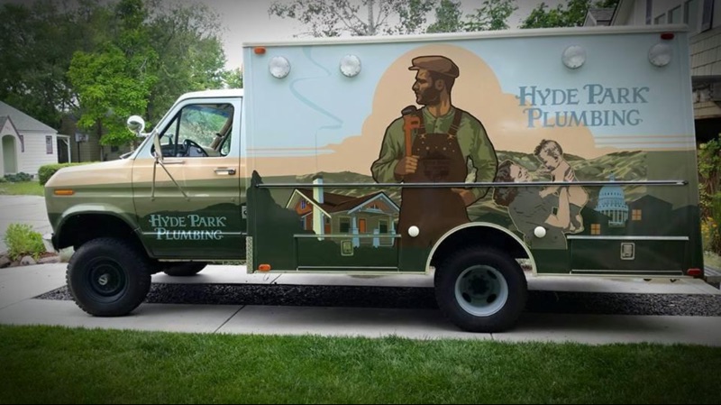 Hyde Park Plumbing branded work truck in Boise