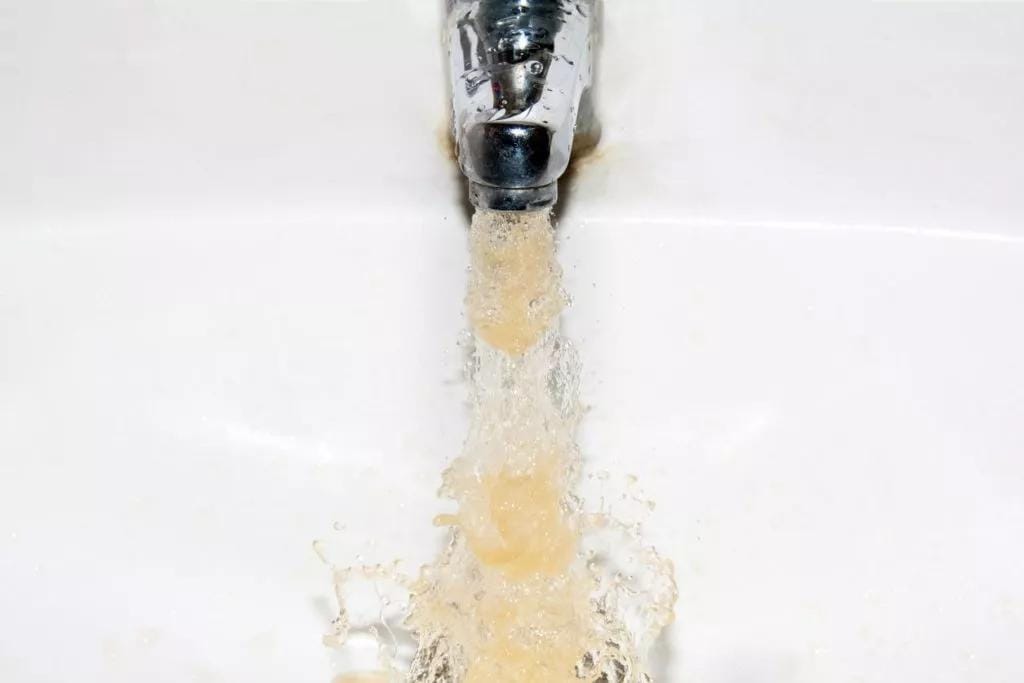 Brown Water Coming Out Of Faucet