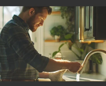 A Skilled Plumber In Boise Carefully Installing New Piping Beneath A Modern Kitchen Sink.