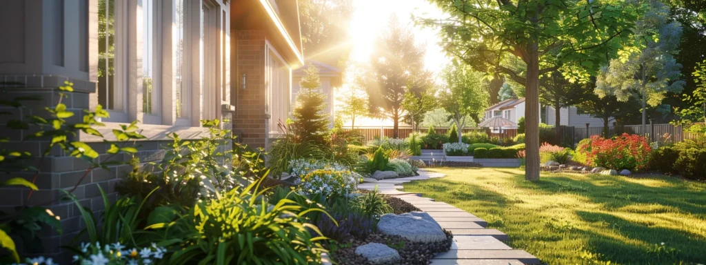 A Sunlit Boise Home Showcases A Pristine Plumbing System, Emphasizing The Importance Of Preventative Maintenance With Gleaming Pipes And Vibrant Greenery Surrounding A Well-Maintained Exterior.